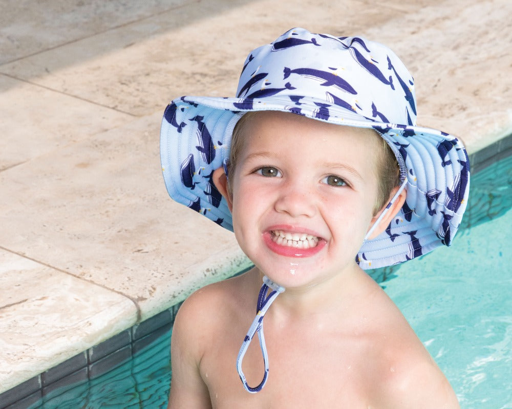 Whales Swim Wide Hat 3 – 6 years