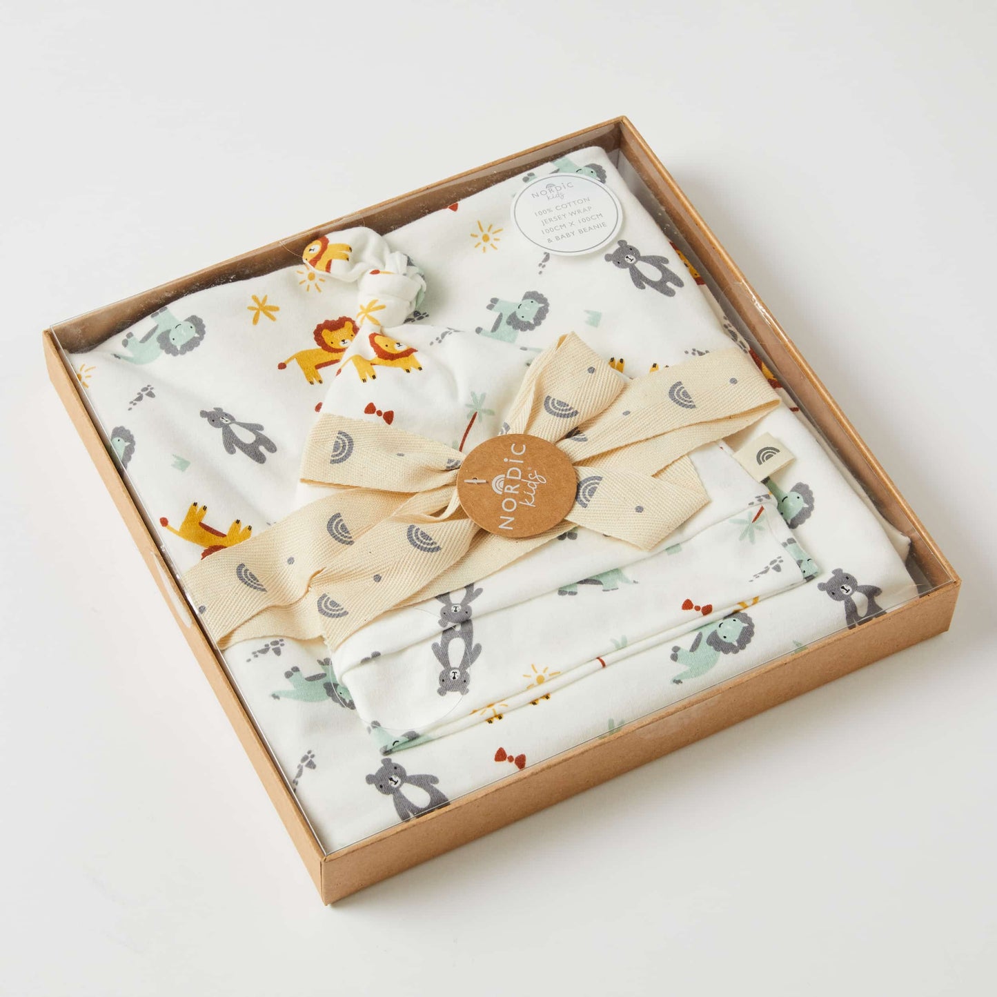 Adventure Baby Wrap & Knotted Beanie Set