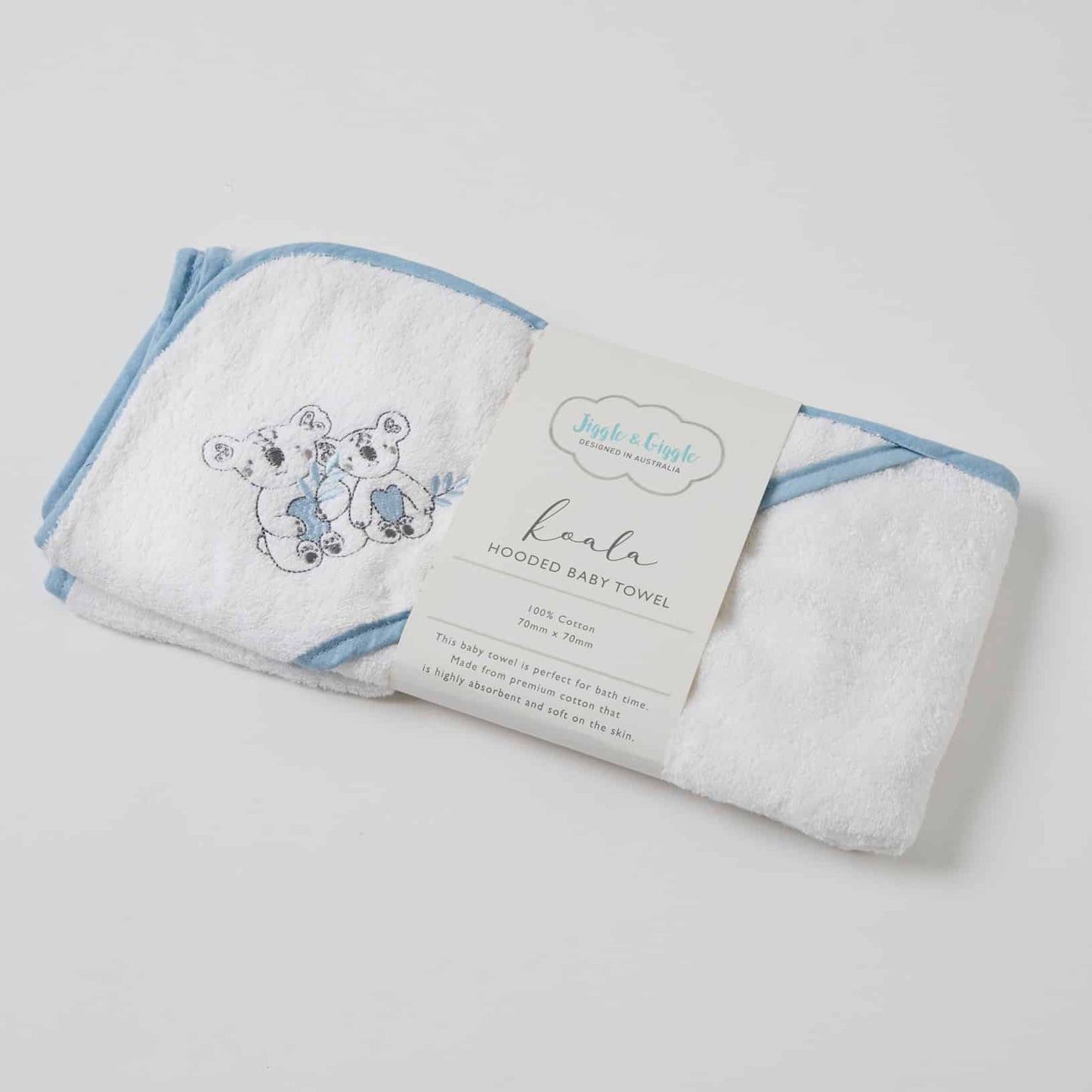 Kip Koala Blue Baby Hooded Towel