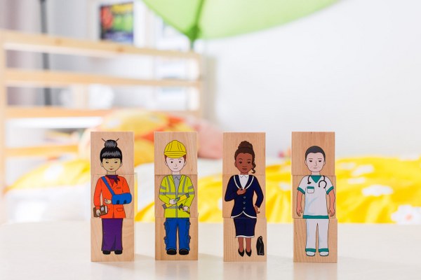 Careers Mix N Match wooden blocks
