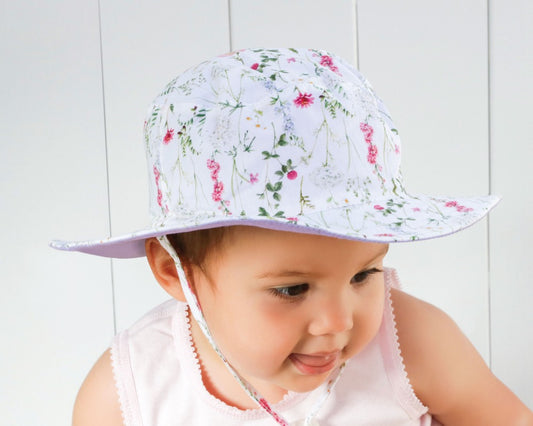 Flora Wide Brim Hat 0 – 3 years