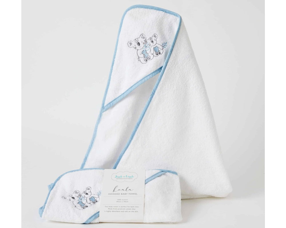 Kip Koala Blue Baby Hooded Towel