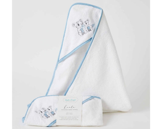 Kip Koala Blue Baby Hooded Towel