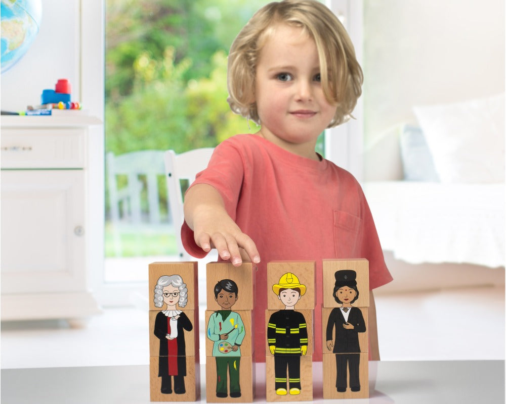 Careers Mix N Match wooden blocks