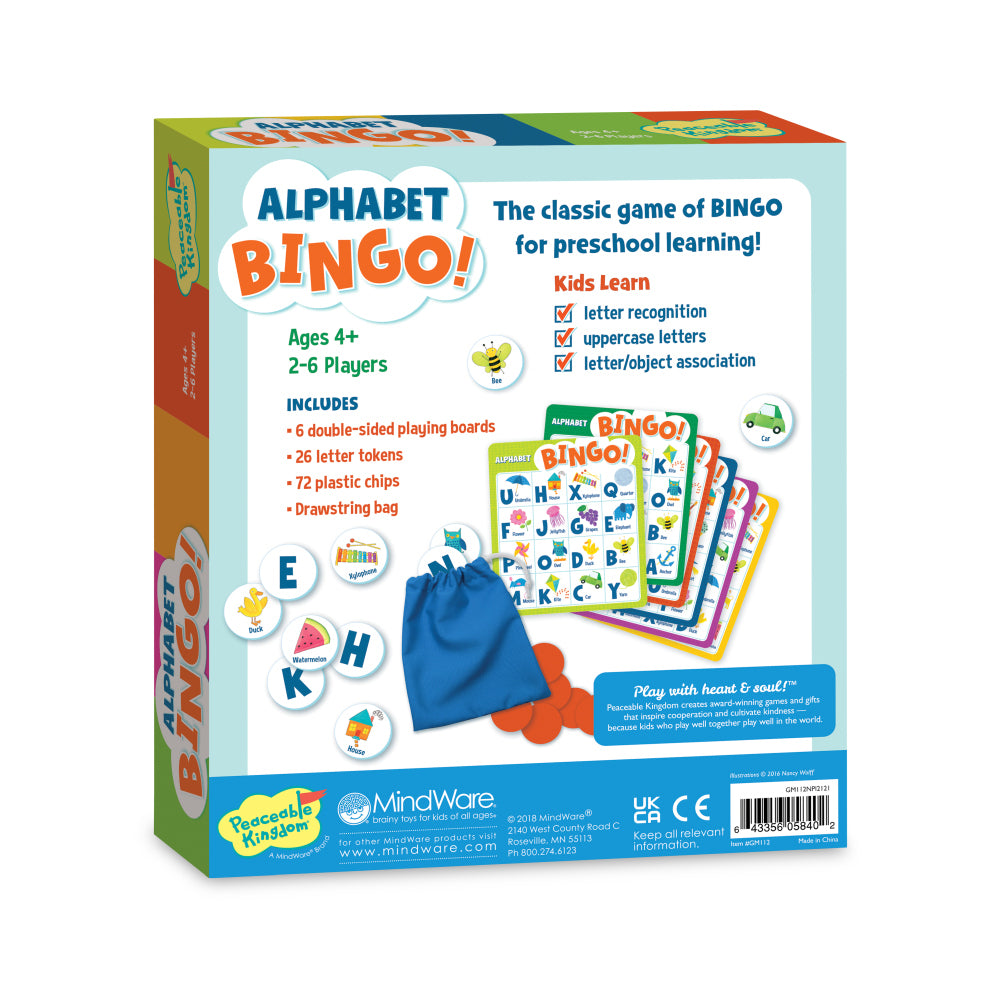 Peaceable Kingdom Game – Alphabet Bingo